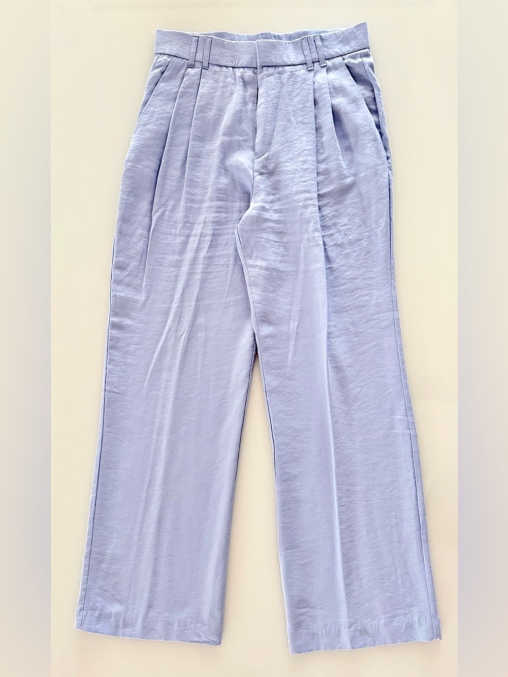 ZARA Women’s Pleated Full Length Pants - Pastel Blue -Size Medium *Read details - Picture 10 of 13